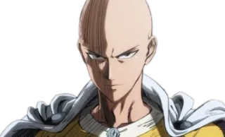 😑 Saitama One-Punch Man Аниме, Ванпанчмен, Сайтама, Герой, Лысый whatsapp sticker