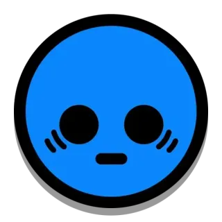 😳 emoji, sticker, cute, blue telegram sticker