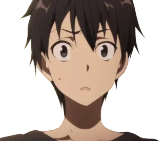 😐 anime, expression, worried, shocked, cartoon telegram sticker