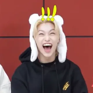 😆 Felix felix, stray kids, kpop, idol, piosenkarz, szczęśliwy, podekscytowany telegram sticker