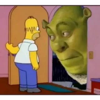 👀 Homer Simpson Homer Simpson, Shrek, Crossover, Meme telegram sticker