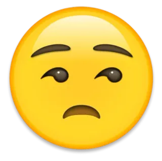 😒 emoji, face, expression, smirk, confused, doubtful, uncertain telegram sticker