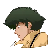 😨 Spike Spiegel Cowboy Bebop anime, cowboy bebop, spike spiegel, cartoon, character telegram sticker
