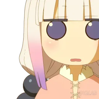 😨 Kanna Kamui Miss Kobayashi's Dragon Maid Anime, Kanna, Lindo, Kawaii, Dragón, Manga whatsapp sticker