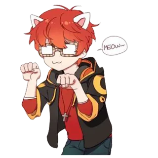 😺 MEOW~ cat, meow, sticker, cartoon, kawaii, cute telegram sticker
