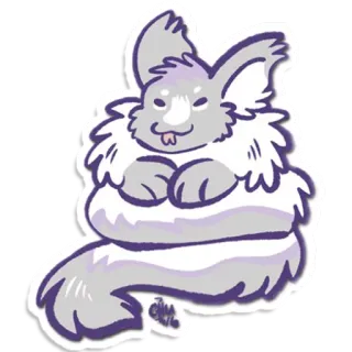☺️ cute, animal, furry, cartoon, sticker telegram sticker