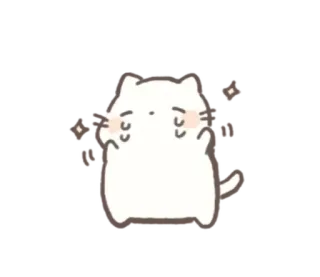 😢 kat, schattig, dier, cartoon, kawaii, sticker telegram sticker