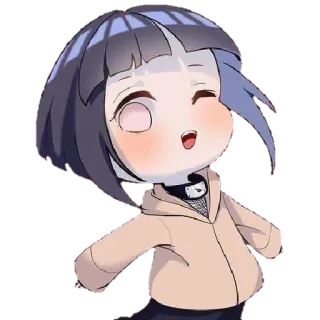 😉 Hinata Hyuga Naruto Anime, Kreskówka, Hinata, Naruto, Hyuga, Chibi telegram sticker