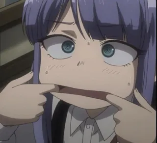 🤪 Anime, Dziewczyna, Śmieszne, Twarz, Słodkie, Kreskówka, Postać telegram sticker