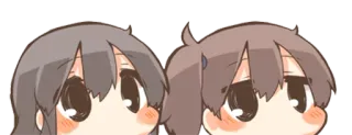 😶 anime, manga, cute, kawaii, girl, chibi telegram sticker