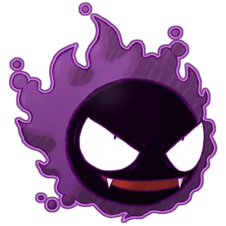 👿 Gastly Pokemon pokemon, gastly, spook, paars, monster telegram sticker