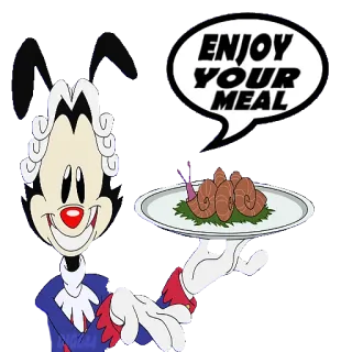 🍝 ENJOY YOUR MEAL meal, food, enjoy, cartoon, character telegram sticker