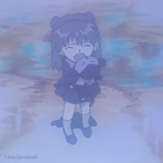 😢 L.me/iameball Anime, Niño, Niña, Lindo, Triste, Dibujos animados telegram sticker
