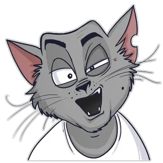 😟 cat, cartoon, sticker, animal, funny, face whatsapp sticker