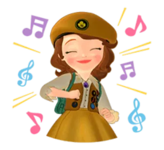 🎼 Sofia the First Sofia, Disney, Musique, Fille, Dessin animé telegram sticker
