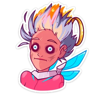 😱 漫画, キャラクター, ステッカー, イラスト, ポートレート telegram sticker