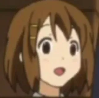 😲 Yui Hirasawa K-On! anime, Yui Hirasawa, K-On!, carino, manga, personaggio whatsapp sticker