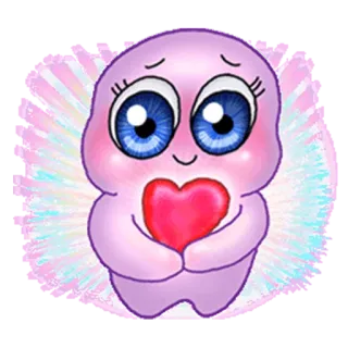 😍 lindo, corazón, dibujos animados, kawaii, amor, personaje telegram sticker