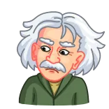😯 Albert Einstein Wissenschaftler, Physik, Cartoon, Einstein telegram sticker