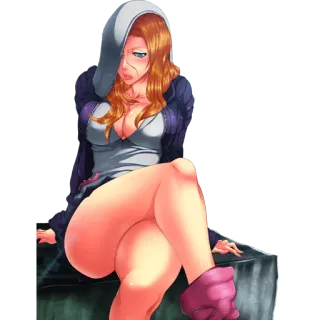 😒 anime, girl, sexy, woman, cartoon telegram sticker