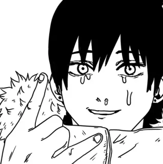 🥲 Аниме, Манга, Средний палец, Оскорбление, Иллюстрация, Плач telegram sticker