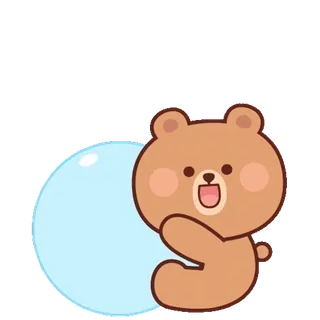 🍭 медведь, животное, милый, мультфильм whatsapp sticker