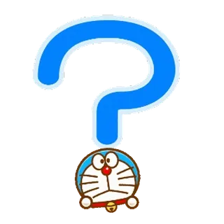 ✏️ Doraemon Doraemon, Anime, Chat, Point d'interrogation, Dessin animé, Manga whatsapp sticker