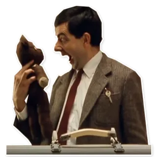 😫 Mr. Bean Комедия, Сериал, Смешной, Персонаж, Плюшевый мишка telegram sticker