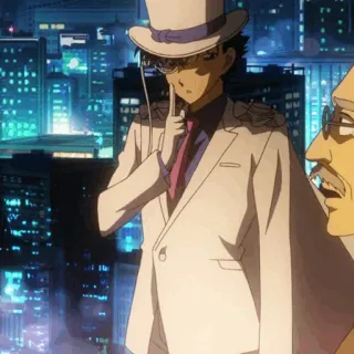 ⚜ Kaito Kid Detective Conan anime, manga, detective, mystery, Kaito Kid telegram sticker
