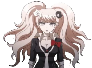 😒 Junko Enoshima Danganronpa Anime, Manga, Schulmädchen, Pinke Haare, Junko Enoshima whatsapp sticker