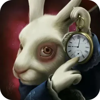 👍 White Rabbit Alice in Wonderland telegram sticker
