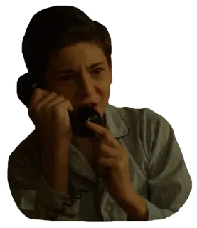 📞 persona, telefono, cellulare, comunicazione, arrabbiato, seccato telegram sticker