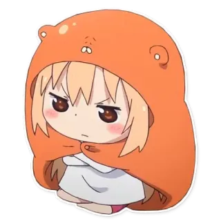🤔 Umaru Doma Himouto! Umaru-chan Аниме, Умару, Чиби, Милый, Толстовка, Каваий, Himouto! Umaru-chan telegram sticker