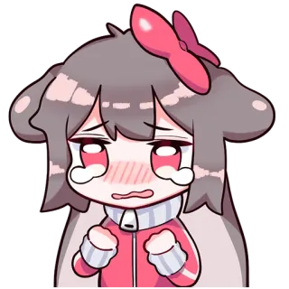 🎀 imut, sedih, menangis, anime, kartun, emosional whatsapp sticker
