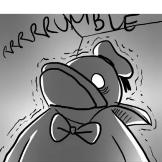 😡 RRRRRUMBLE desenho animado, pato, estrondo, onomatopeia, animação, quadrinhos telegram sticker