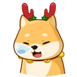 🤤 собака, животное, милый, олень, праздничный, мультфильм, праздник telegram sticker