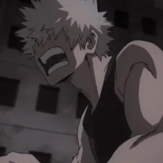 ☠ Bakugo My Hero Academia Anime, My Hero Academia, Bakugo, Enfadado, Shonen telegram sticker