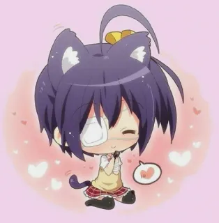 🥰 Anime, Chibi, Chat, Mignon, Dessin animé, Sticker whatsapp sticker