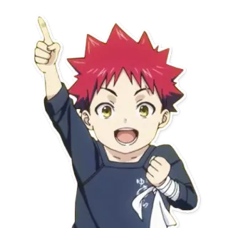 🤩 Yukihira Soma Food Wars!: Shokugeki no Soma anime, food, cooking, chef, cartoon telegram sticker