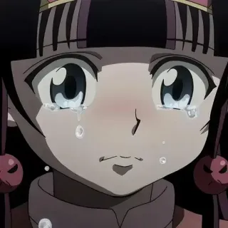 😢 Alluka Zoldyck Hunter x Hunter anime, manga, tears, crying, alluka, zoldyck telegram sticker