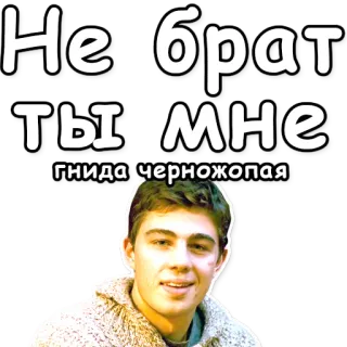 💪 Не брат ты мне, гнида черножопая whatsapp sticker