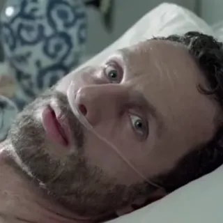 🙁 Rick Grimes The Walking Dead rick grimes, walking dead, hospital, patient, andrew lincoln telegram sticker