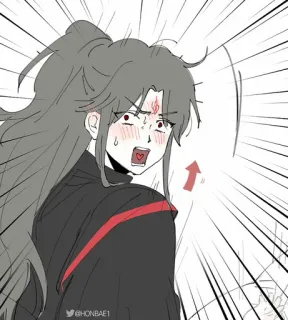 ⬆️ Anime, Đỏ mặt, Hoạt hình, Sợ hãi, Phong cách anime telegram sticker