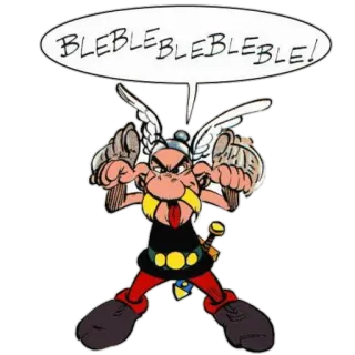 😂 Asterix BLEBLEBLEBLEBLEBLE! Desenho animado, Raiva, Quadrinhos, Francês, Romano whatsapp sticker
