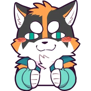👍 Fellwesen, Tier, niedlich, Cartoon whatsapp sticker
