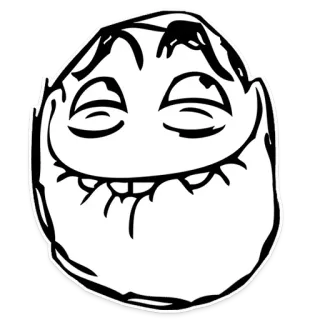 😏 Mème, Trollface, Internet, Drôle, Humour whatsapp sticker