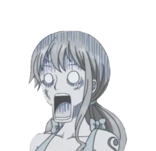 😵 anime, shocked, scared, expression, cartoon whatsapp sticker