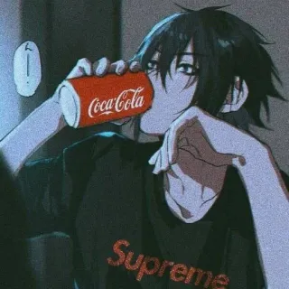 😒 Coca-Cola アニメ, 漫画, コカ・コーラ, 飲み物, Supreme, 漫画, アニメキャラクター telegram sticker