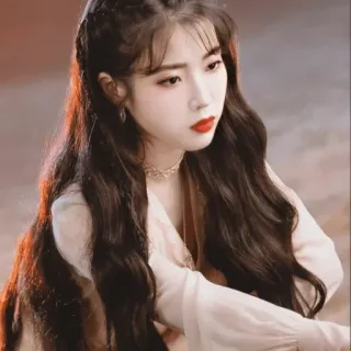 ✨️ woman, portrait, korean, actress, singer, red lips telegram sticker