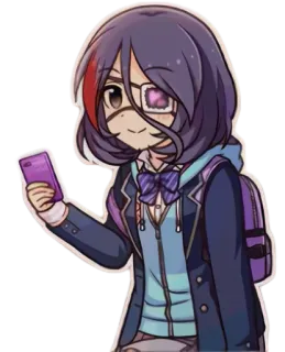 📸 Anime, Uniforme escolar, Teléfono, Lindo, Chica telegram sticker